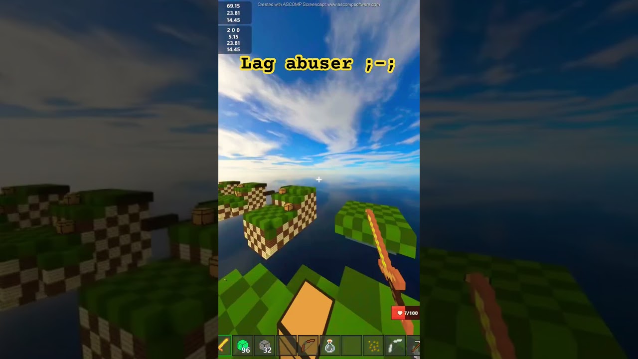 Bloxd io hacker in skywars 