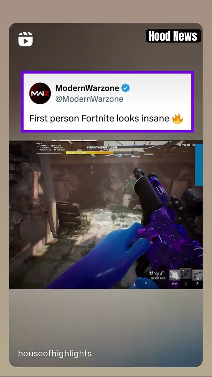 First person Fortnite looks insane ? #hoodnews #fortnite #gameplay #gaming