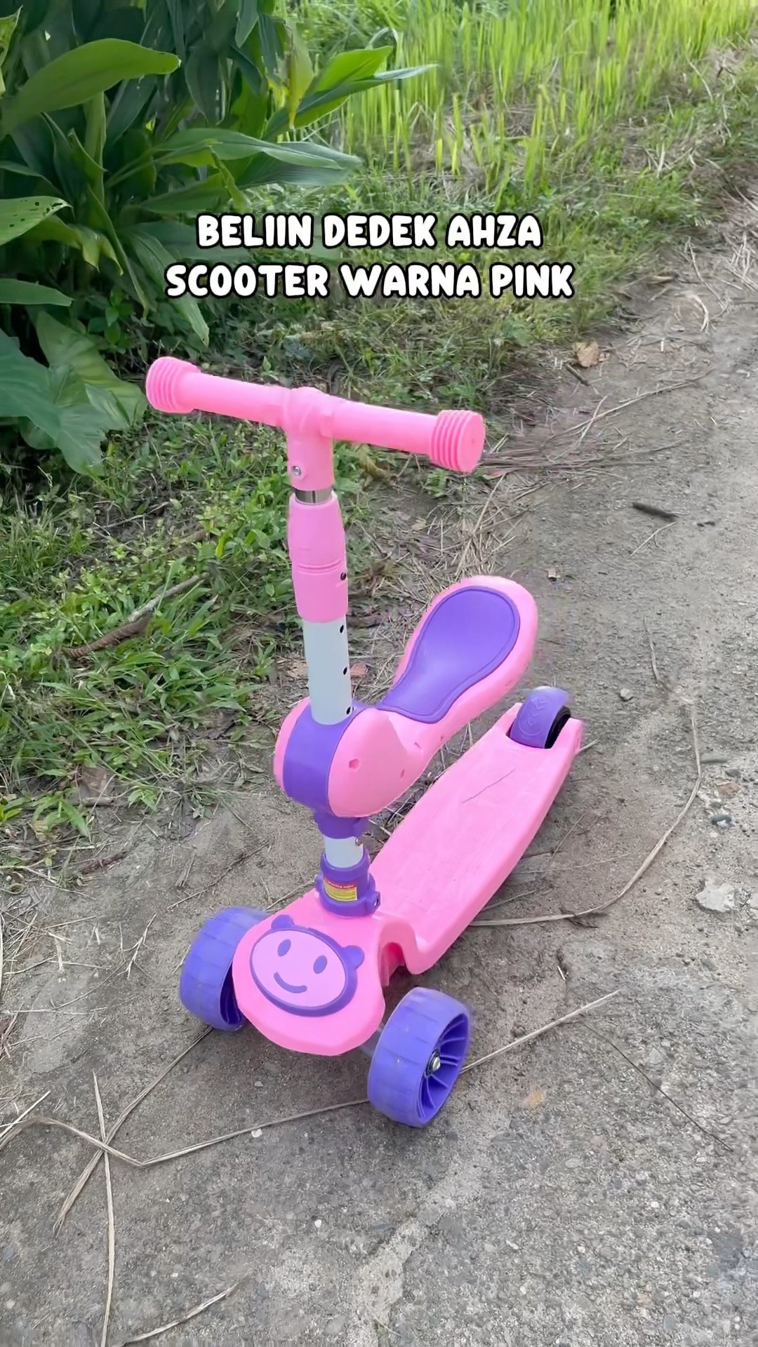 BELIIN DEDEK AHZA SCOOTER WARNA PINK
