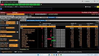 PORT -  Bloomberg - Analyze Portfolio Returns in Bloomberg