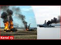 Ukrainian drones struck a Russian landing ship and three radar stations in Crimea