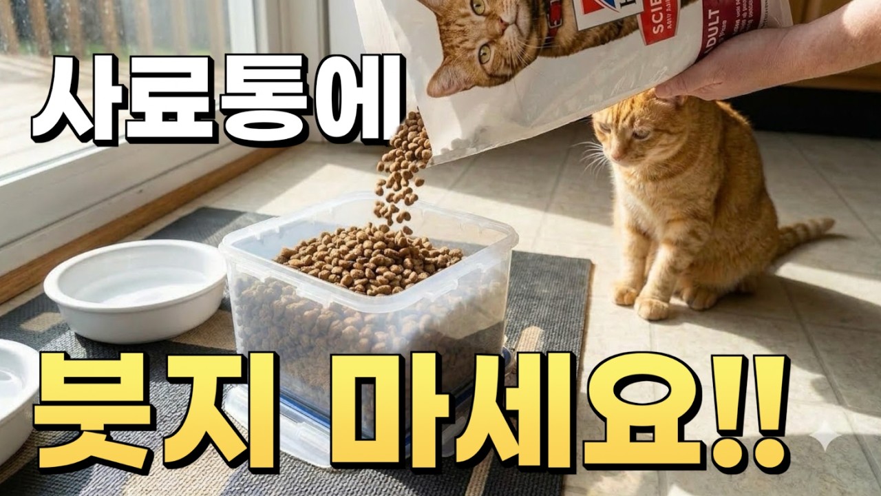 고양이 사료, 대부분 이렇게 잘못 보관합니다