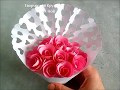 Бумажные розы. Букет роз из бумаги  своими руками. Подарок на день матери
