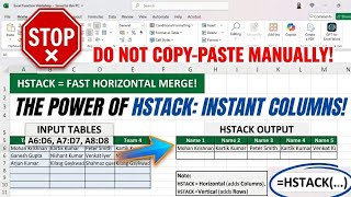 HSTACK function in Excel: The Ultimate Time-Saving Formula Profile