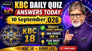 KBC Offline Quiz Answers Today|10 September 2026 |KBC Daily Quiz | KBC Play Along Daily Quiz Answers screenshot 3