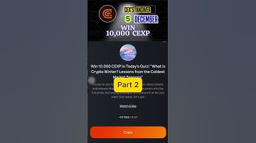 CEX Quiz Answers 5 DECEMBER |Part 2 #CEXIO #CryptoQuiz #CEXIOQuiz #CollectiveSuccess