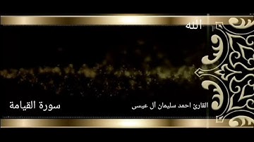 سورة القيامة بصوت رائع