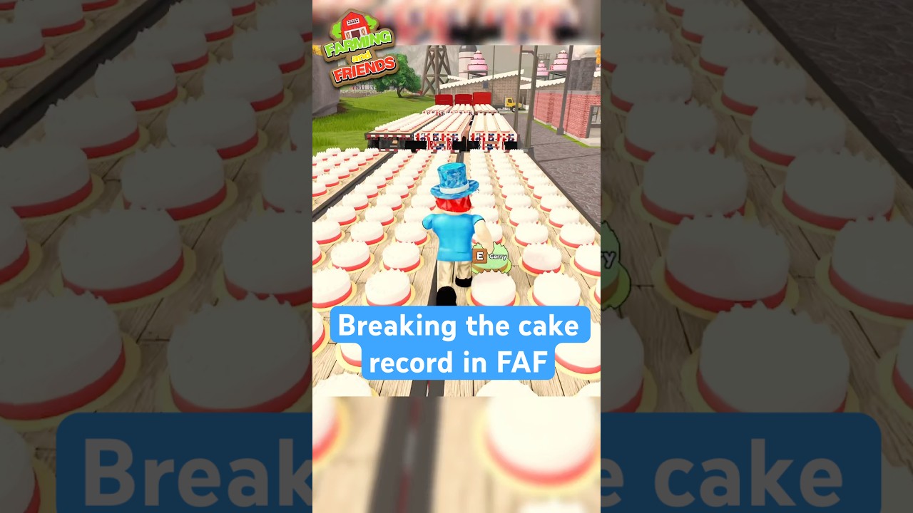 Baking 1,000 cakes with fans during the cake surge in Roblox Farming and Friends #roblox #farming