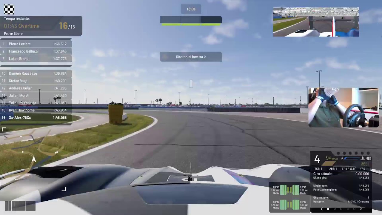 Project Motor Racing PS5 BMW M HyBrid V8 MY 23 Pista Daytona Week-end Di Gara