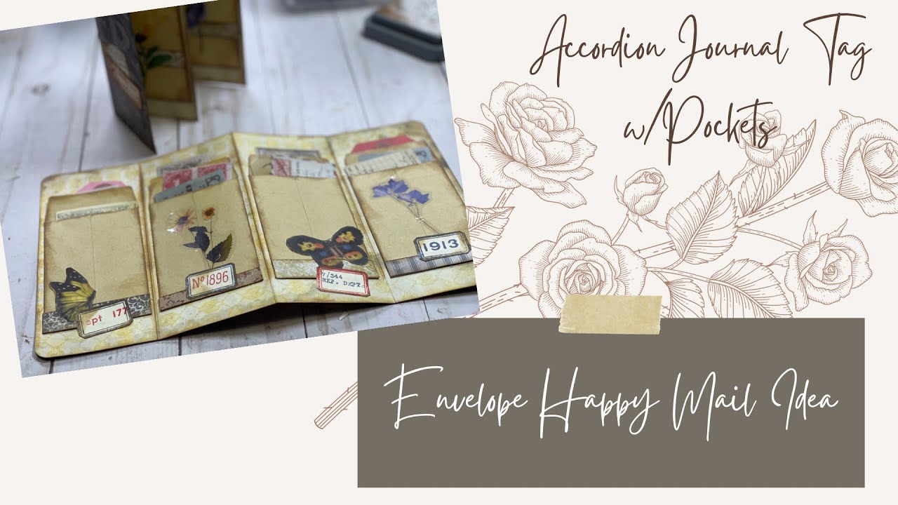 Accordion Journal Tag With Pockets - Junk Journal Ephemera Mass Make ...
