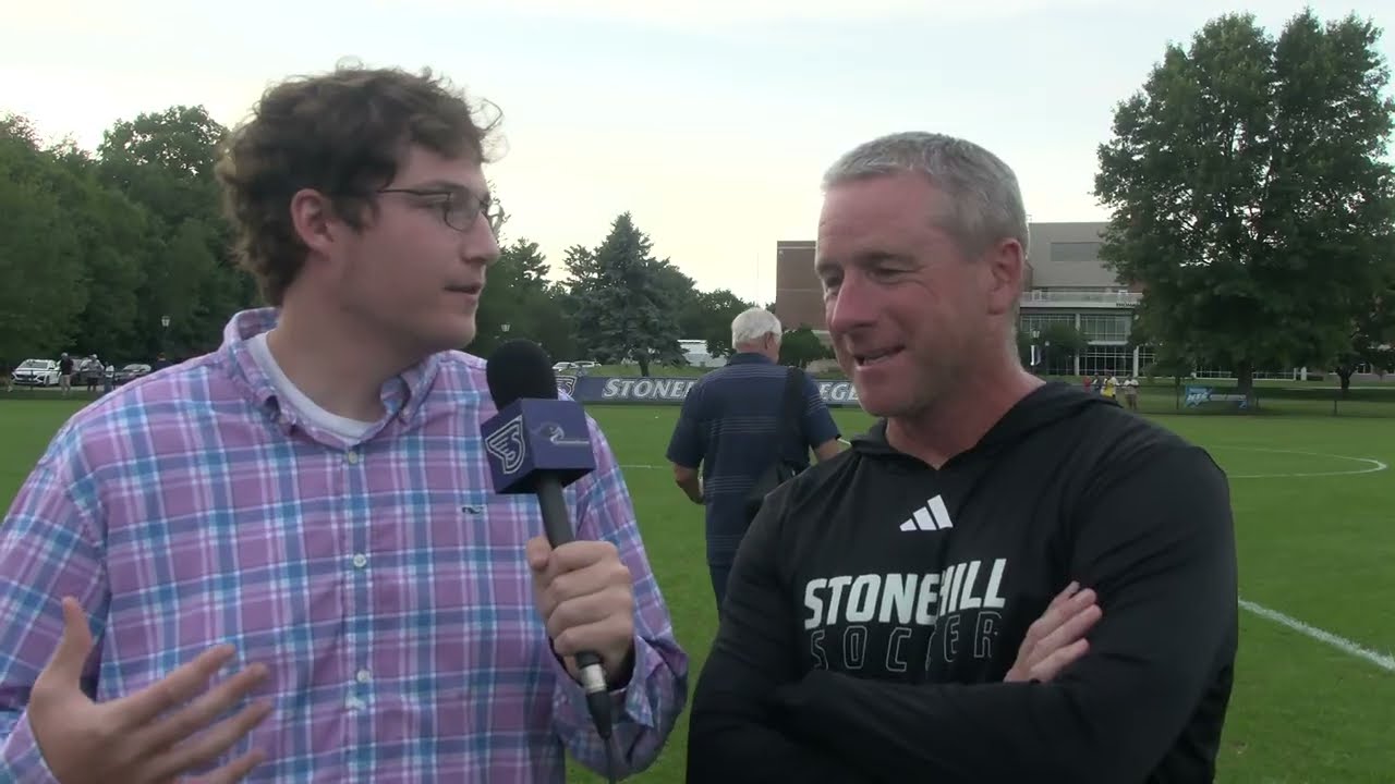 Stonehill College Men's Soccer Coach Jim Reddish Postgame Interview vs Merrimack 8-27-26
