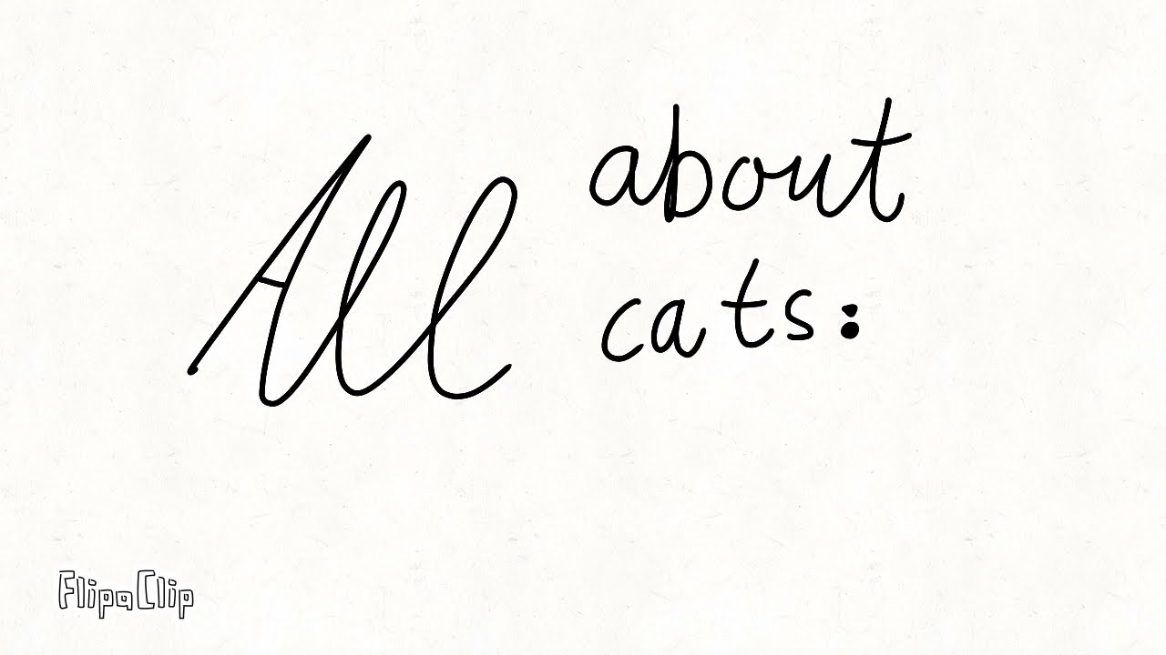 "ALL" ABOUT CATS! (Animation testing lol)
