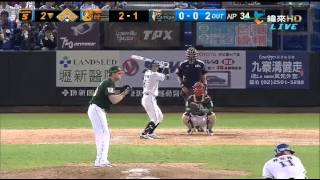 2012 CPBL 台灣大賽 G5 強納森vs滿壘無人出局 2局下