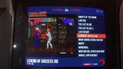 Attract Mode Running on an Arcade Machine with Groovy Mame