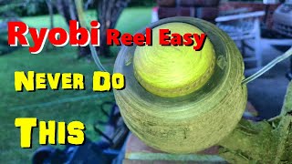 Ryobi REEL EASY Trimmer Head: NEVER DO THIS When Loading your Trimmer Line