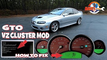 GTO VZ Cluster Mod This is how I fixed the Dave