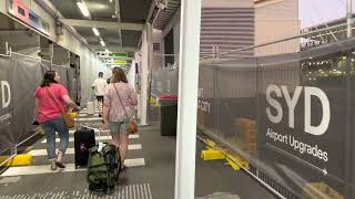 Sydney Airport Domestic Terminal Walk - Car Rental Shuttles - Uber pickup