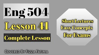 Eng 504|Lesson 41|Short Lecture|SLA