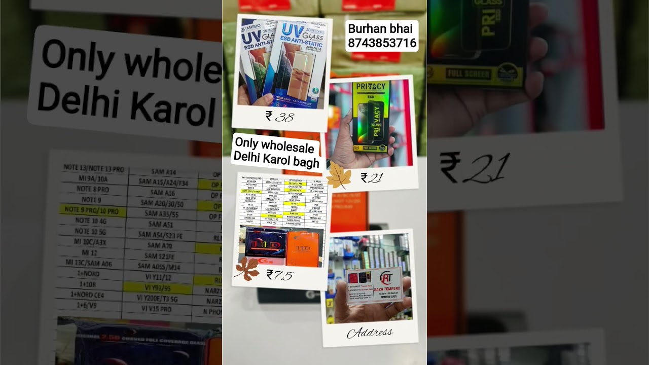 Delhi ka sabse sasta tempered glass Delhi tempered glass wholesale price