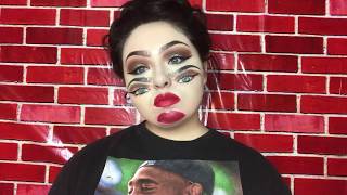 How I got this Creepy double vision Halloween|makeup  look!