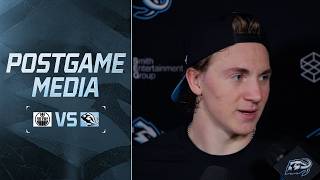 Barrett Hayton, Logan Cooley, and André Tourigny | 10.15 Postgame Media
