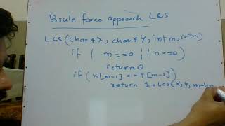 Brute Force Approach for LCS | Dynamic Programming | Part 2