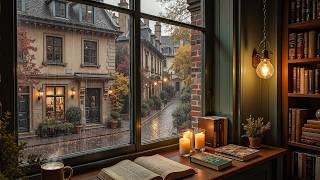 Relaxing Rain Jazz By Cozy Coffee Shop Windown  Soothing Instrumental  For Study Work