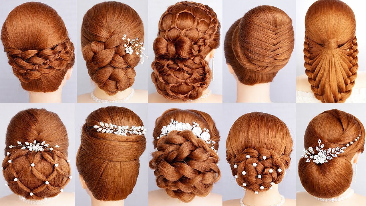 10 Easy Wedding & Party Bun Hairstyles | Bridal Messy & Braided Buns