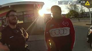 Officers from Lima Police Department respond to a gas station for a report of two males disputing.