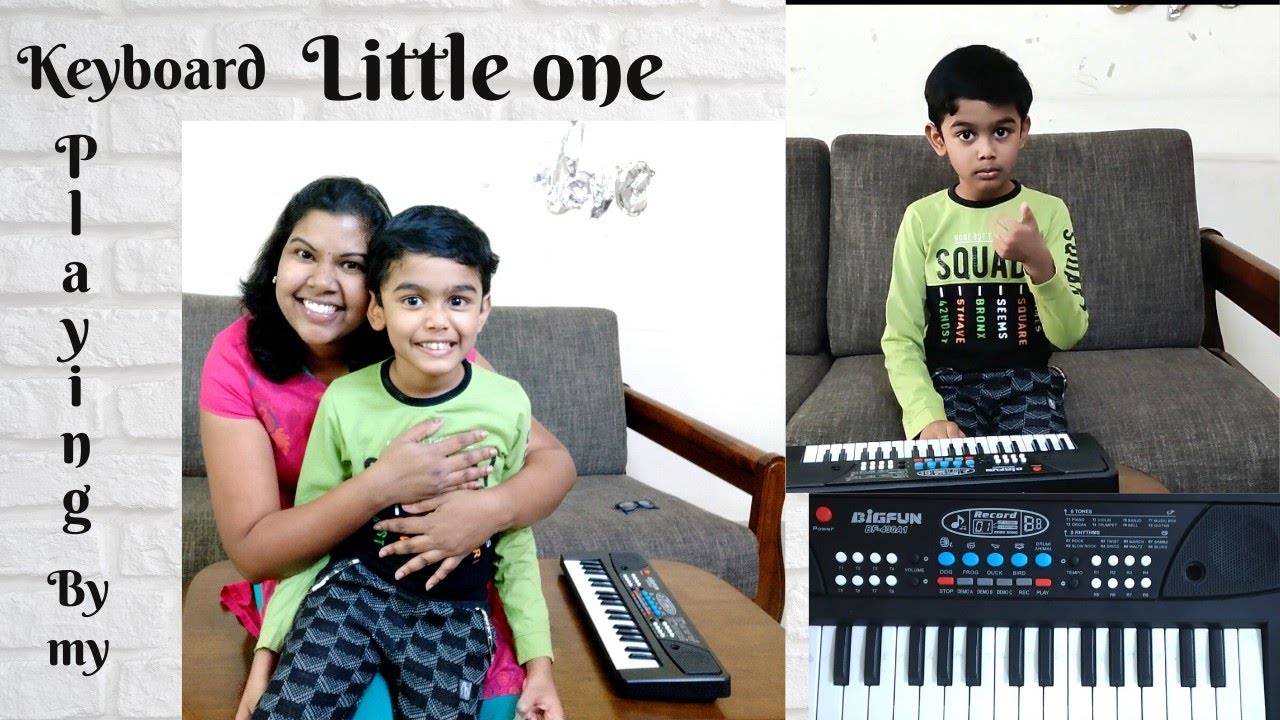 My little one just started playing Keyboard| @ShyamalaVinod - YouTube