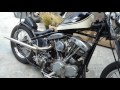 68`Early Shovel Chopper `Black and White`Fired up and Running