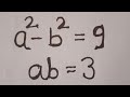 Nice algebra problem  math olympiad question  solve for ab  mamta maam