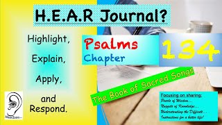 Psalms Chapter 134 New Living Translation - HEAR Journaling, You can do it!