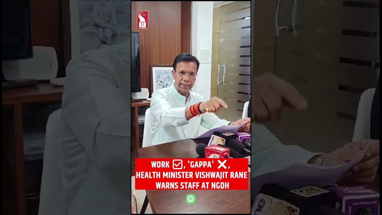 Work ✅, 'Gappa' ❌, Health Minister Vishwajit Rane warns staff at NGDH