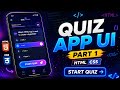 Build a Quiz App Step by Step (Part 1) | HTML CSS Quiz App UI for Beginners