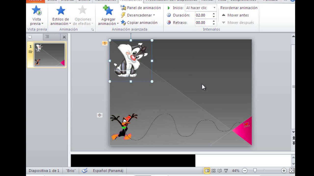 Como realizar imagen con movimiento en power point - YouTube