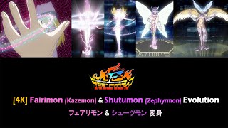 4k Digimon Frontier  Fairimon  Shutumon Evolutiontransformation