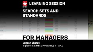 Search Sets and standards
