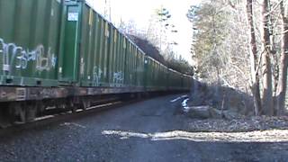 4/14/2013: CSX Albany Division / River Subdivision; Q703 @ QR87.1 - O'Rielly's Cut, Kingston, NY