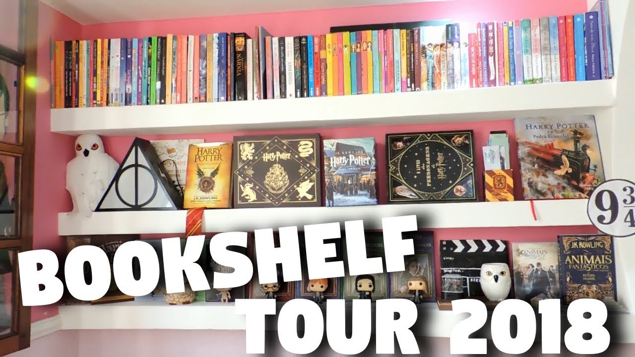 BOOKSHELF TOUR 2018- TOUR PELA MINHA ESTANTE DE LIVROS!