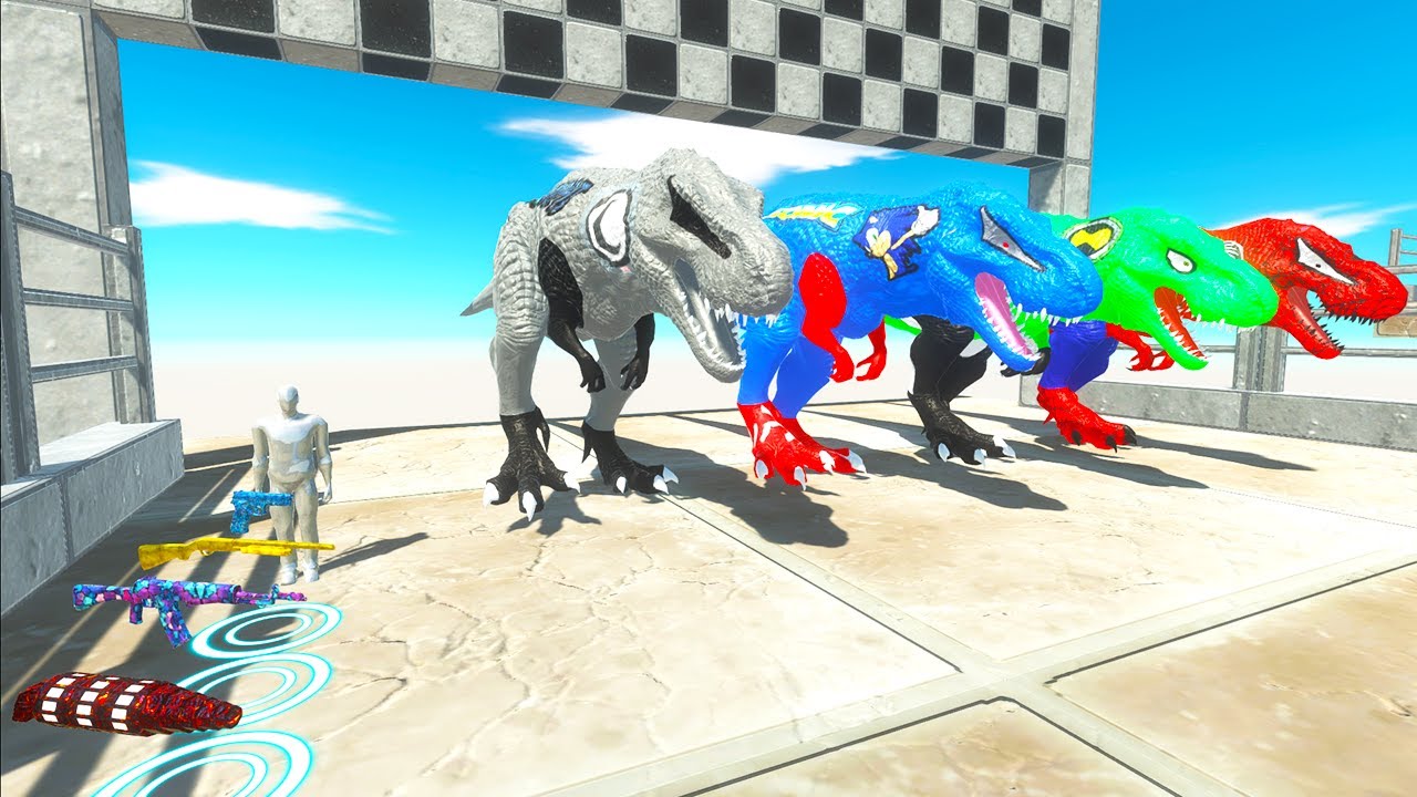 Jurassic World Evolution T-rex Hero Vs Fps avatar Race Championship - Animal Revolt Battle Simulator