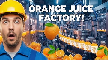 Inside a Modern Orange Juice Factory | From Orange Farm to Packed Juice | (Full Process)