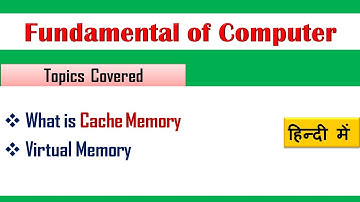 What is Cache memory & Virtual memory in hindi