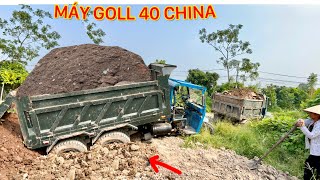 2 Công nông siêu khủng chở đất sa lầy cực mạnh | Máy xúc múc đất lên ô tô hoa mai | excavator truck