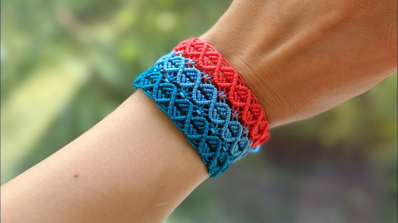 DIY Macrame Cuff Bracelet | How to make a bracelet at home | #macrame # ...