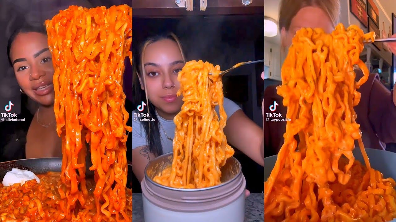 SOME OF THE BEST BULDAK NOODLES MUKBANGS | TIKTOK COMPILATION 