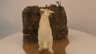 White goat eating series 30 cm in motion for statues of 30 cm video