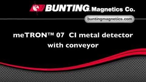 meTRON™ 07 CI metal detector with conveyor by Bunting Magnetics Co.