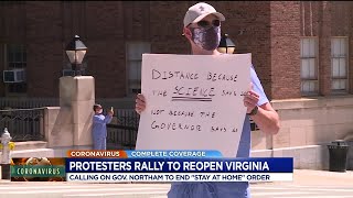 Protestors circle Capitol Square urging Northam to ReOpen Virginia