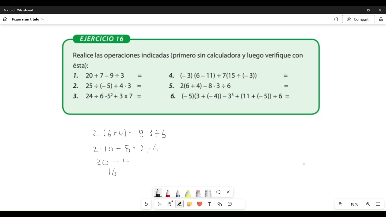 Jerarquía de las operaciones, potenciación y radicación